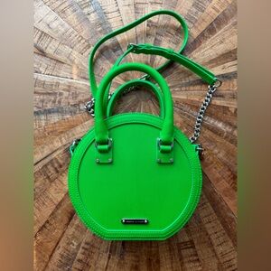 Rebecca Minkoff Neon Green Circle Crossbody Bag